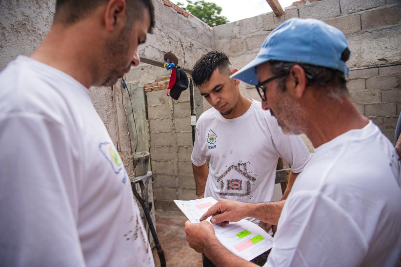 Trabajos en mejora habitacional con el apoyo de la Cooperativa COVI MAUÁ en el marco del Plan ABC Territorio 