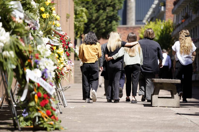 Entierro de Tabaré Vázquez en el cementerio de La Teja.