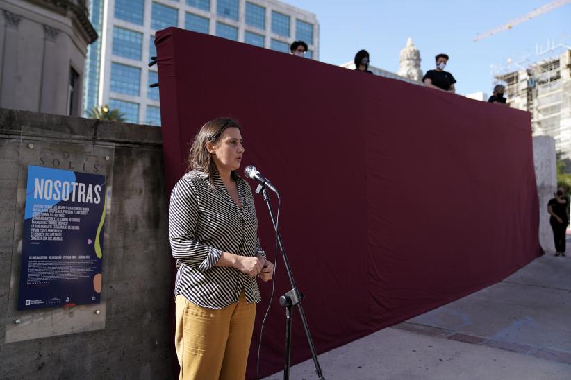 Inauguración de intervención artística en el Teatro Solís