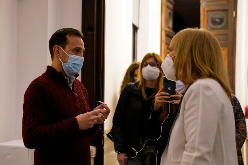 Visita de la Intendenta Carolina Cosse al centro diurno La Trama