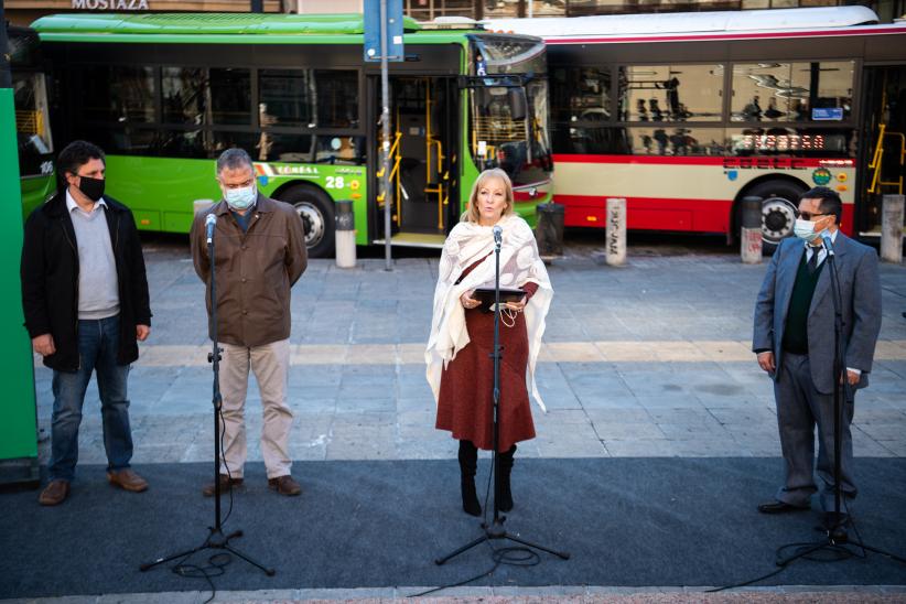 Presentación de nuevos vehículos de transporte colectivo híbridos