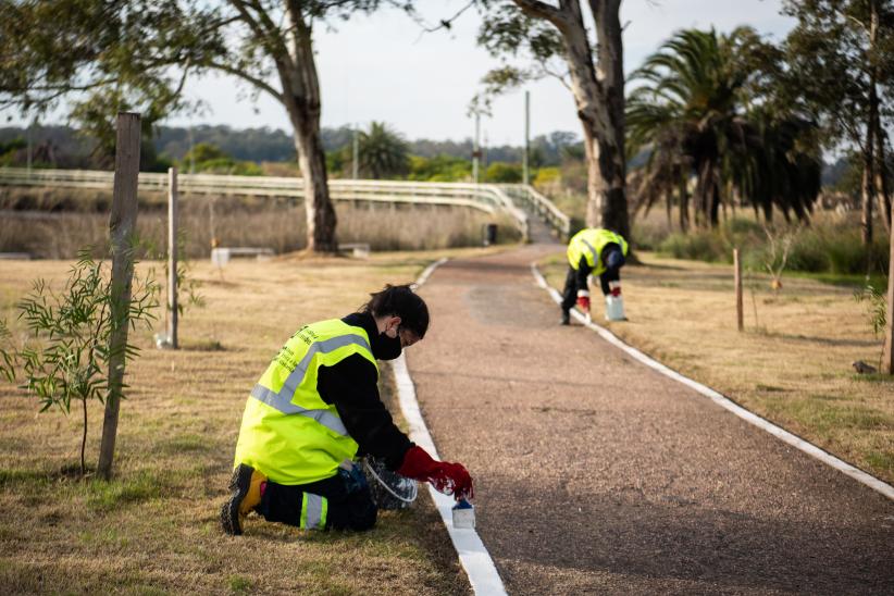 Trabajo en Humedales de Santiago Vázquez en el marco del Programa ABC Oportunidad Trabajo