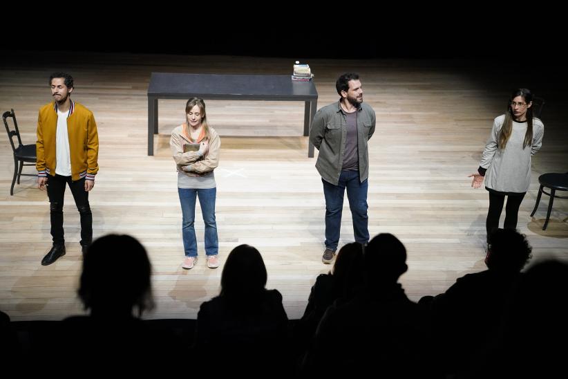 Función de la Comedia Nacional en la reapertura del Teatro Solís