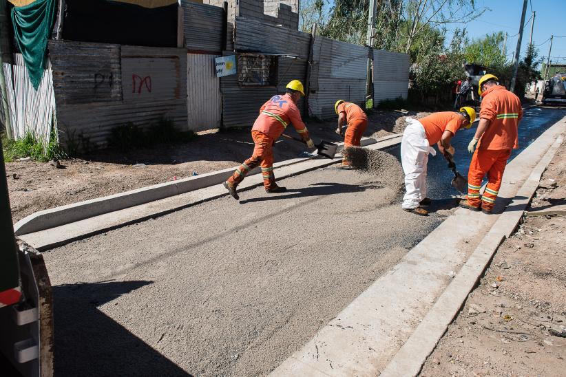 Asfaltado en barrio Las Cabañitas 