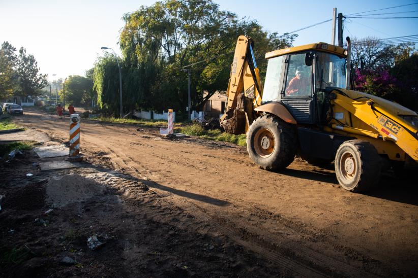 Conexión a redes de saneamiento en barrio Santa María, 19 de mayo de 2022