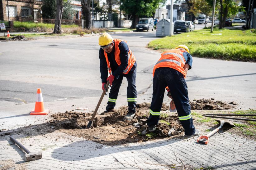 Comienzo de obras del Plan ABC Veredas en zona del ex Mercado Modelo