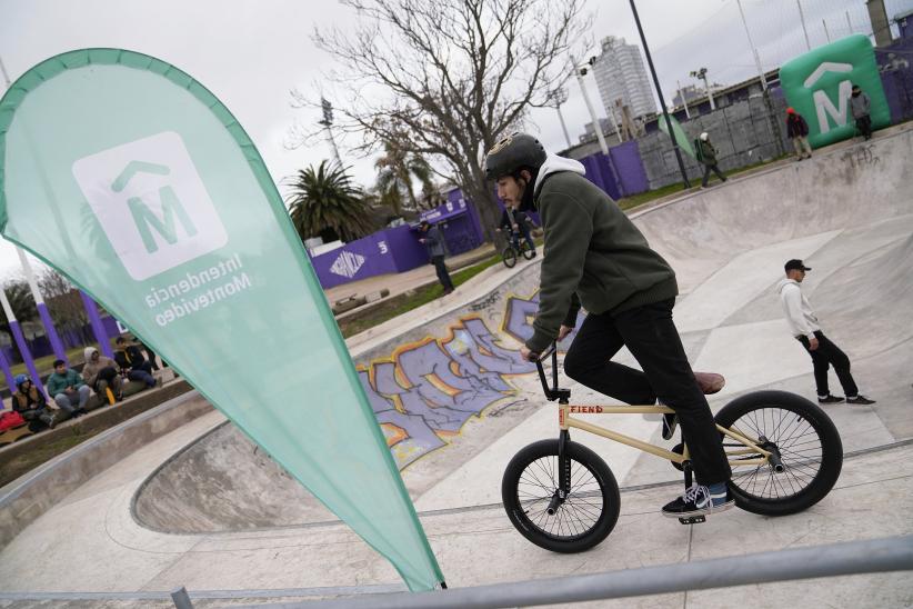 Inauguración de pista de skate en el Parque Rodó