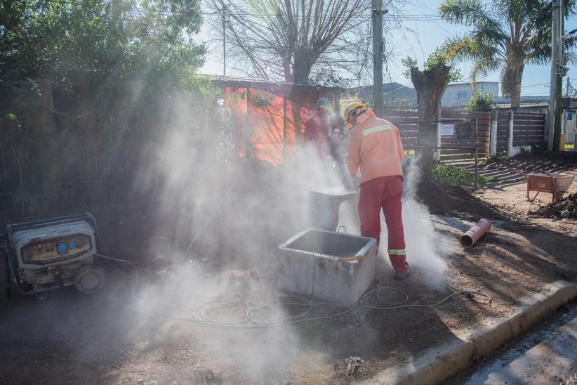 Instalaciones de cámaras nro. 1 para la conexión a la red de saneamiento en Manga