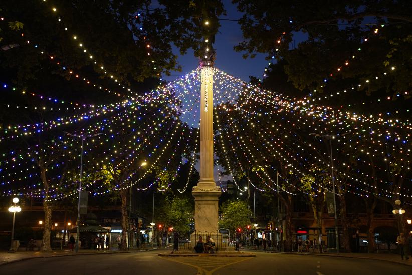 Iluminación de Carnaval en Plaza Cagancha