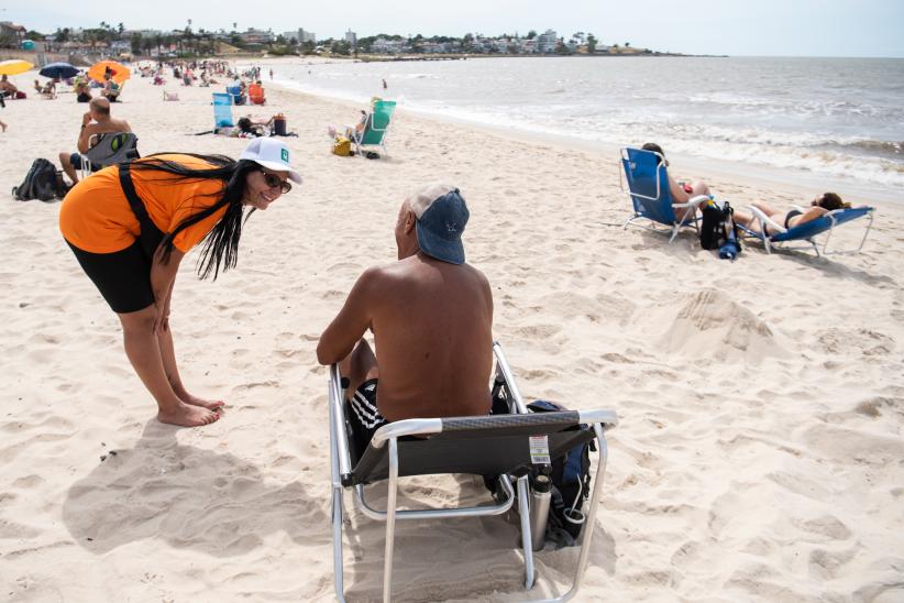 Actividad en la playa Honda en el marco del programa Monteverano Salud,18 de enero de 2023