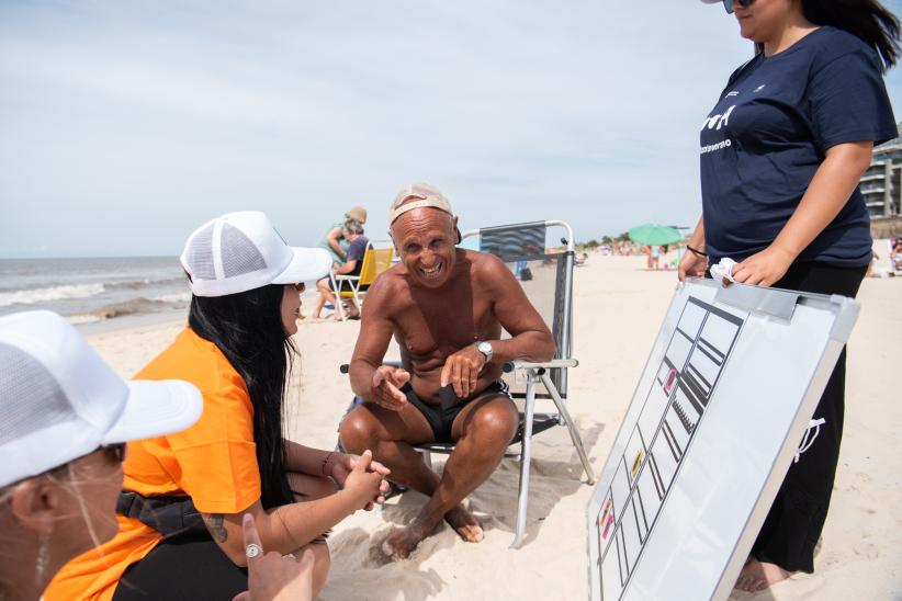 Actividad en la playa Honda en el marco del programa Monteverano Salud,18 de enero de 2023