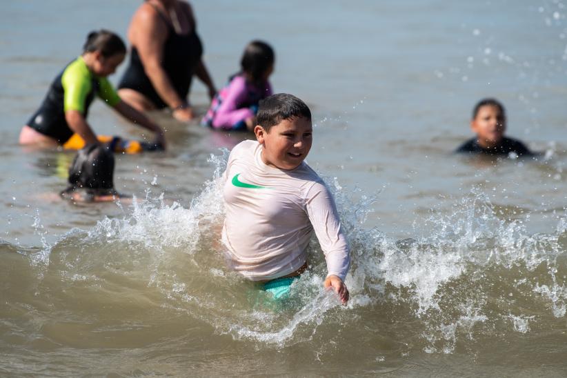 Encuentro de escuelas de mar en la playa Honda, 28 de febrero de 2023