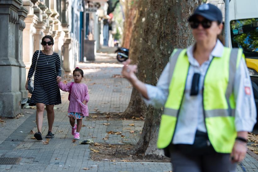 Acciones de seguridad vial en la escuela Nº 4 Artigas, 06 de marzo de 2023