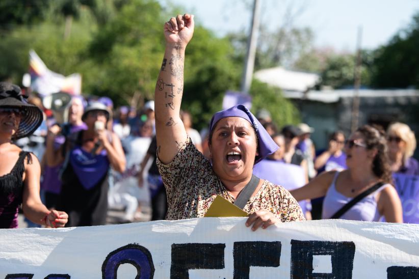 Marcha 8M en Casavalle, 8 de marzo de 2023