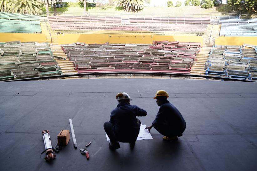 Avance de obras de remodelación en el Teatro de Verano