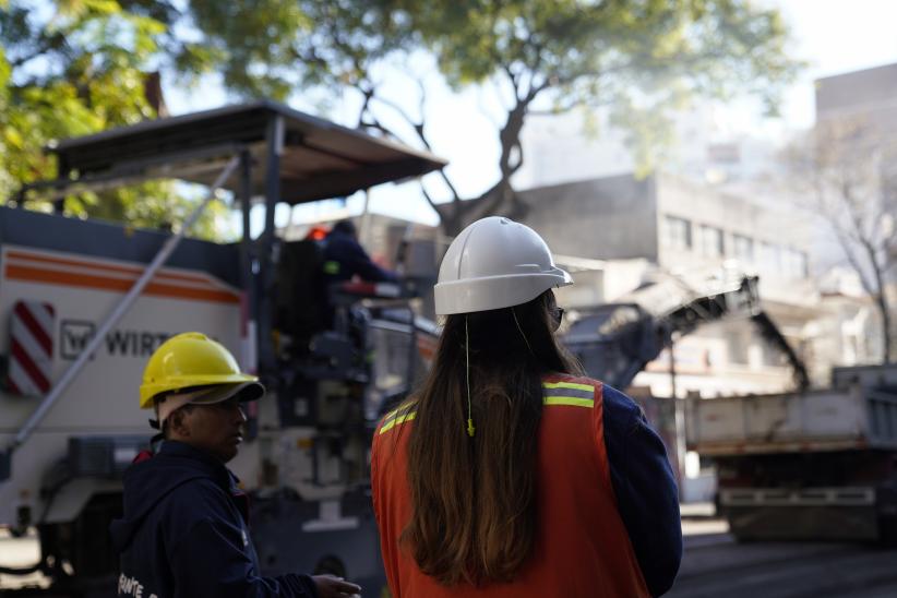 Recapado asfáltico en la avenida 21 de setiembre