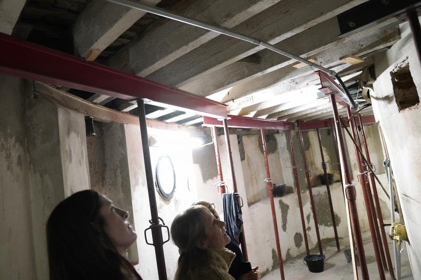 Intendenta Carolina Cosse recorre obras de restauración del museo Juan Manuel Blanes