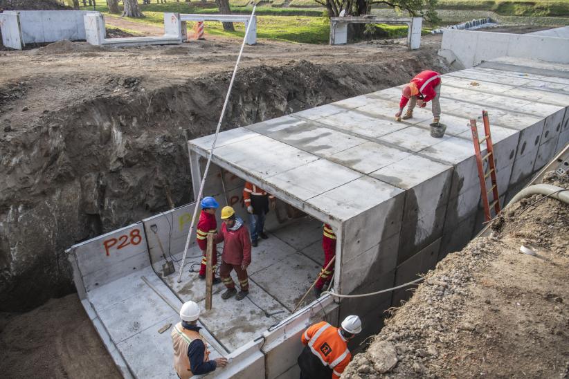 Obra de saneamiento en arroyo Mataperros