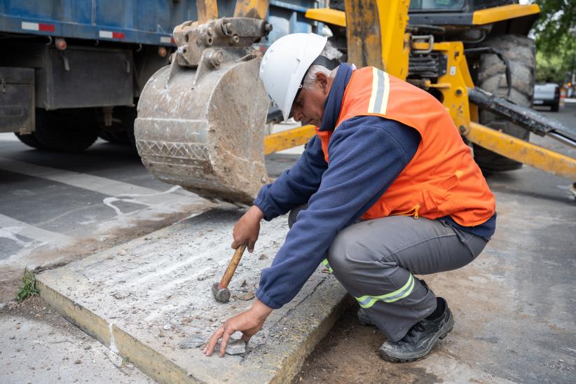 Rueda de prensa por comienzo de obras en Avda.18 de Julio