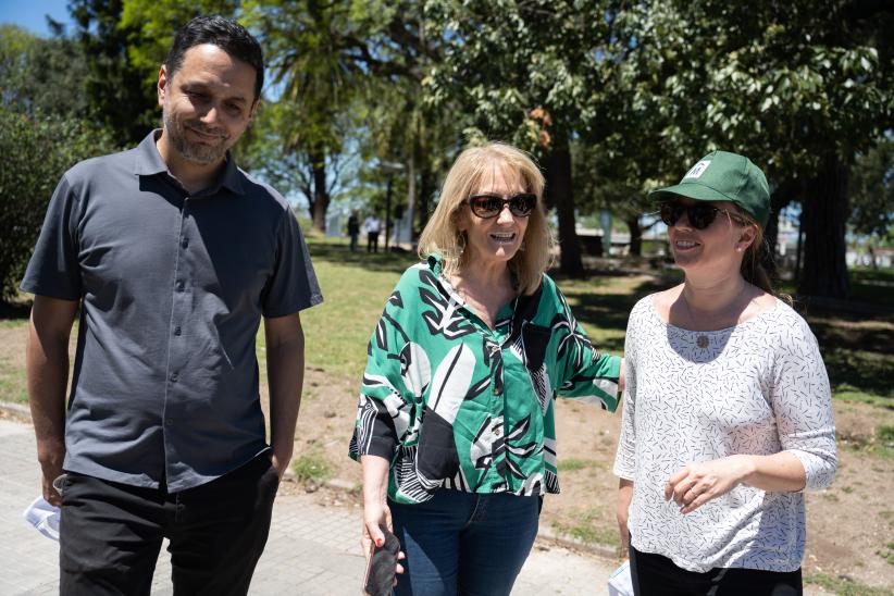 Recorrida por obras en la escuela Nº 212  por el programa Camino a Clase