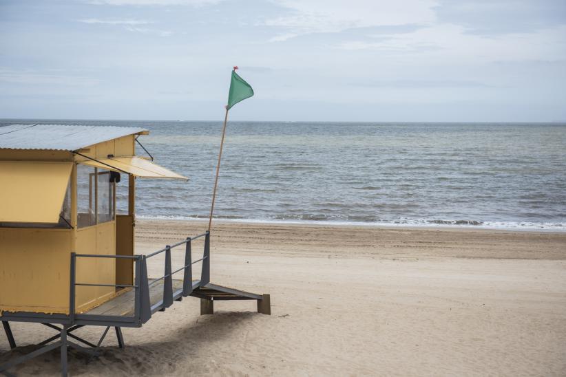 Inicio de temporada de guardavidas en la playa Pocitos