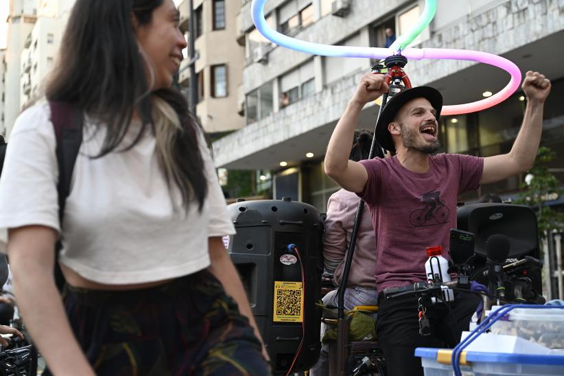 Inauguración de la ciclovía de Av. 18 de julio