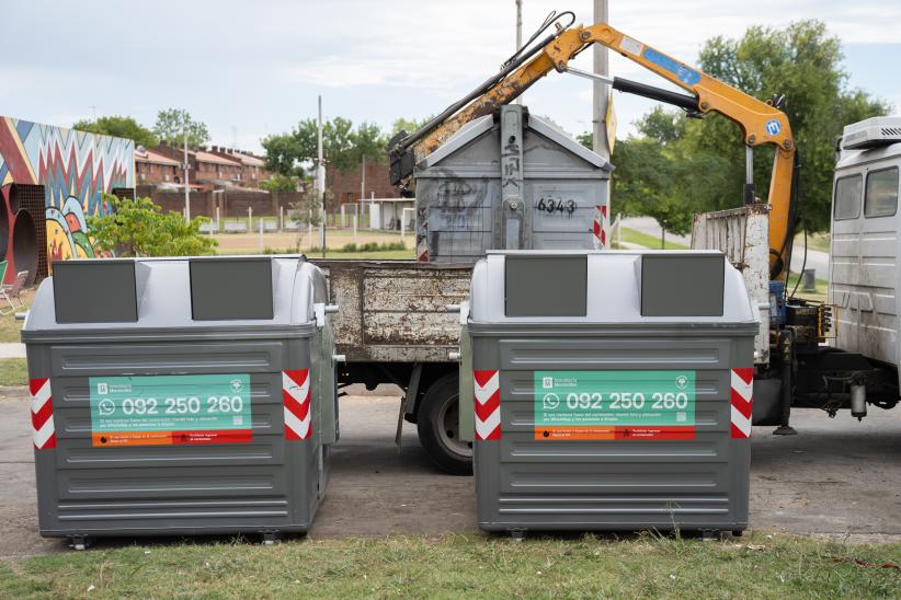 Instalación de nuevos contenedores en Punta de Rieles