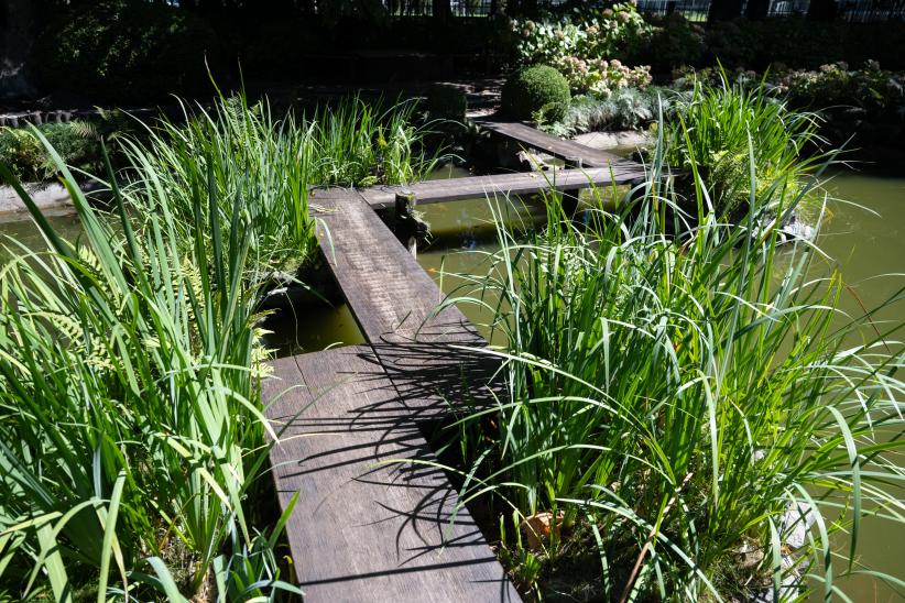 Obras en el Jardín Japonés