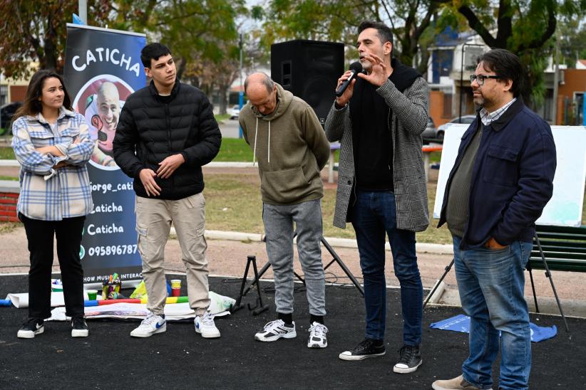 Inauguración de obras del Presupuesto Participativo en la plaza República del Salvador  