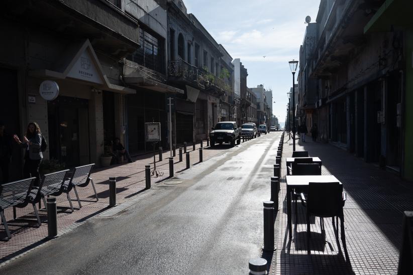 Inauguración de obras en calle Colón en el marco del programa Late Ciudad Vieja