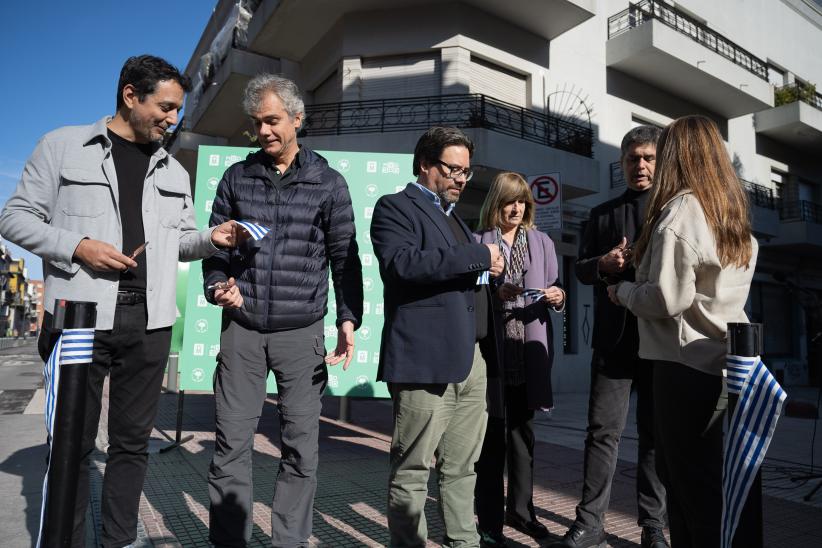 Inauguración de obras en calle Colón en el marco del programa Late Ciudad Vieja