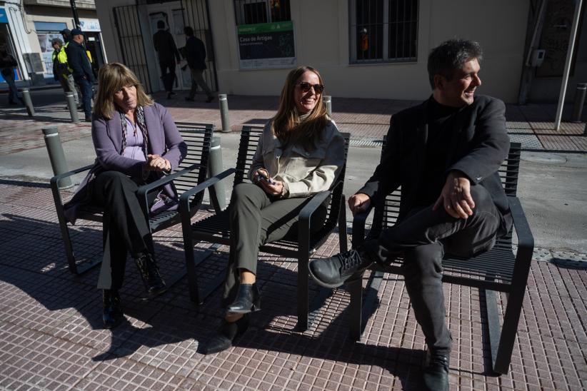 Inauguración de obras en calle Colón en el marco del programa Late Ciudad Vieja