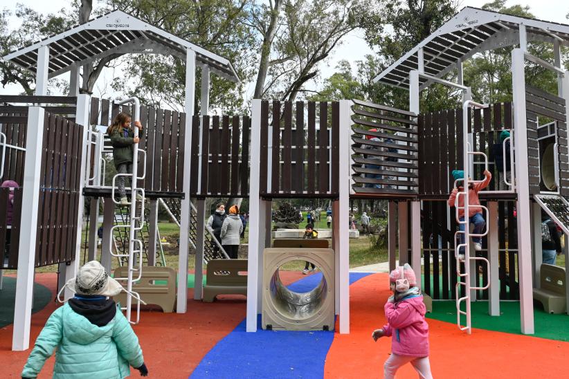 Inauguración de obras en el parque Rivera.