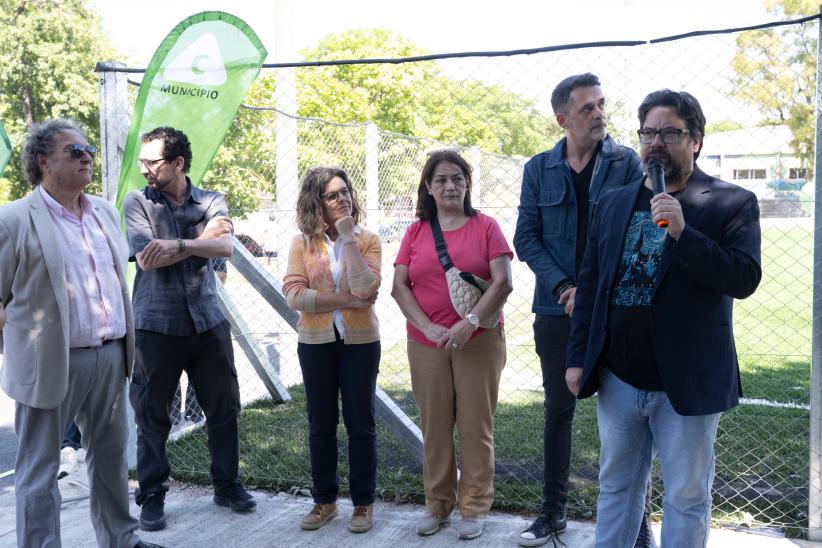 Inauguración de obras del Presupuesto Participativo en la plaza de deportes Nº 12