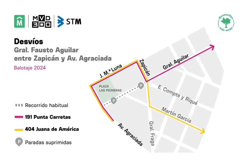 Cortes y desvíos de tránsito y transporte por balotaje