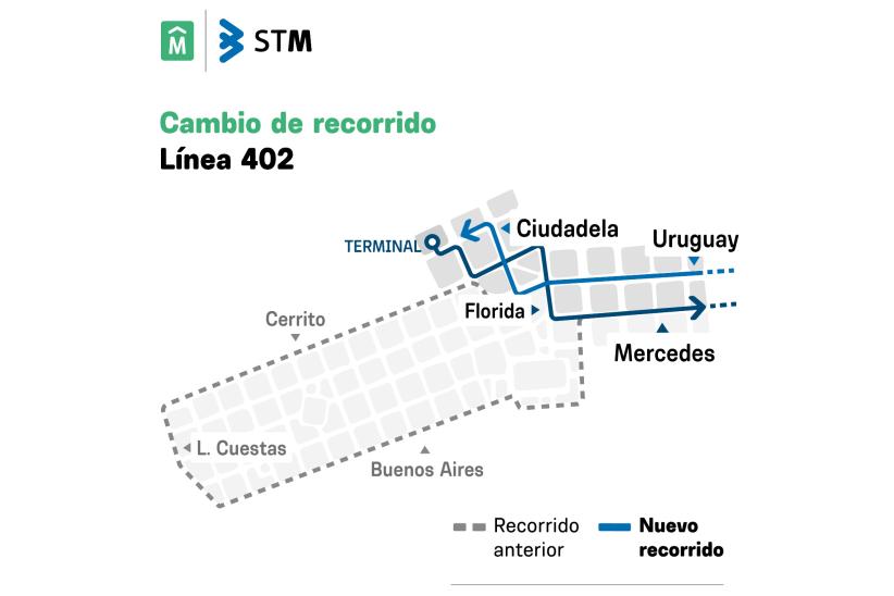 Cambio de recorrido línea 402