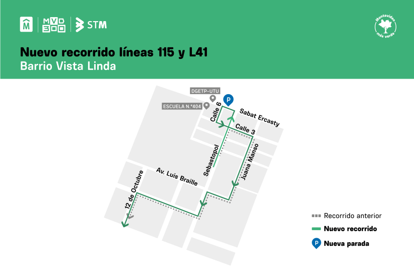 Cambio recorrido 115 y L41