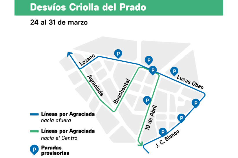 Transporte colectivo hacia la Criolla del Prado 2024