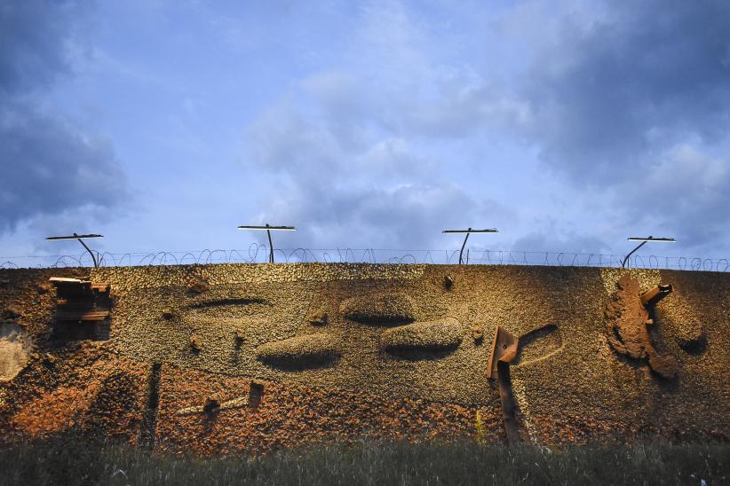 Iluminación del mural del estadio Luis Tróccoli en el Cerro 