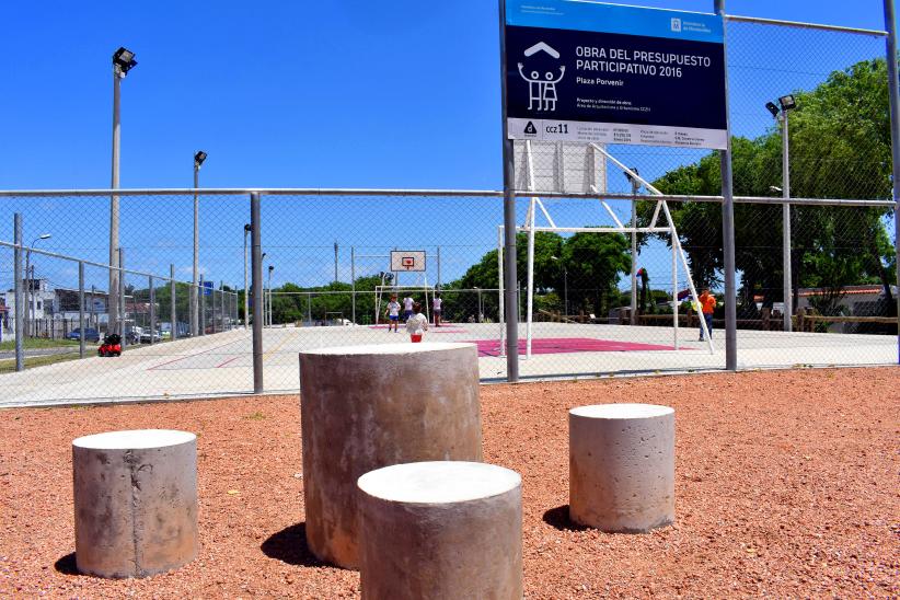 Inauguración de obras en plaza Porvenir