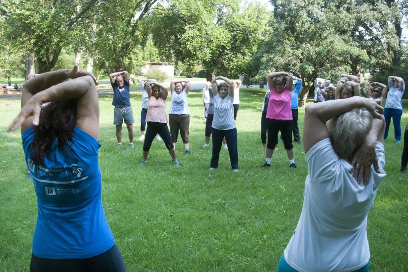 Actividad deportiva en el Jardín Botánico