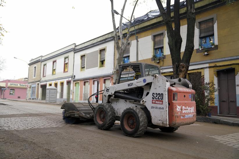 Obras de vialidad en Avda.Garibaldi