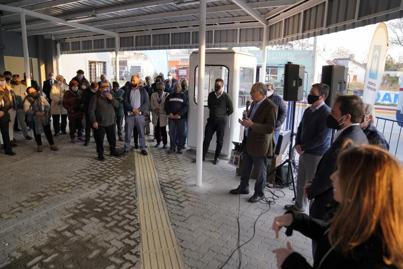 Inauguración de obras en la terminal de Paso de la Arena