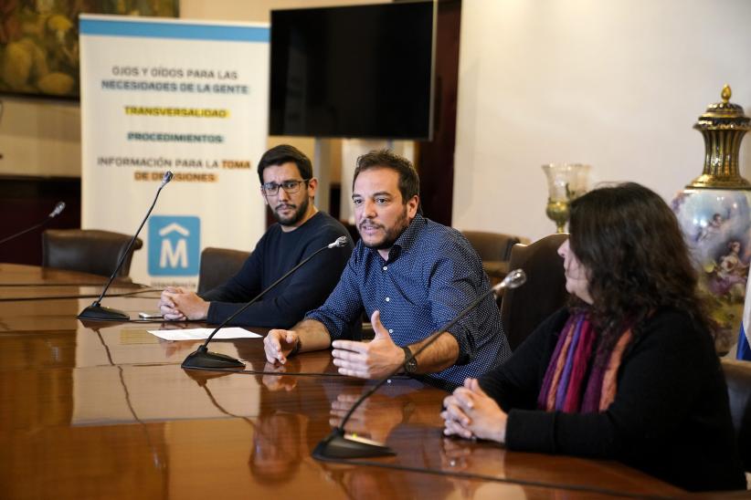 Conferencia de prensa sobre violencia de género en el Carnaval. 