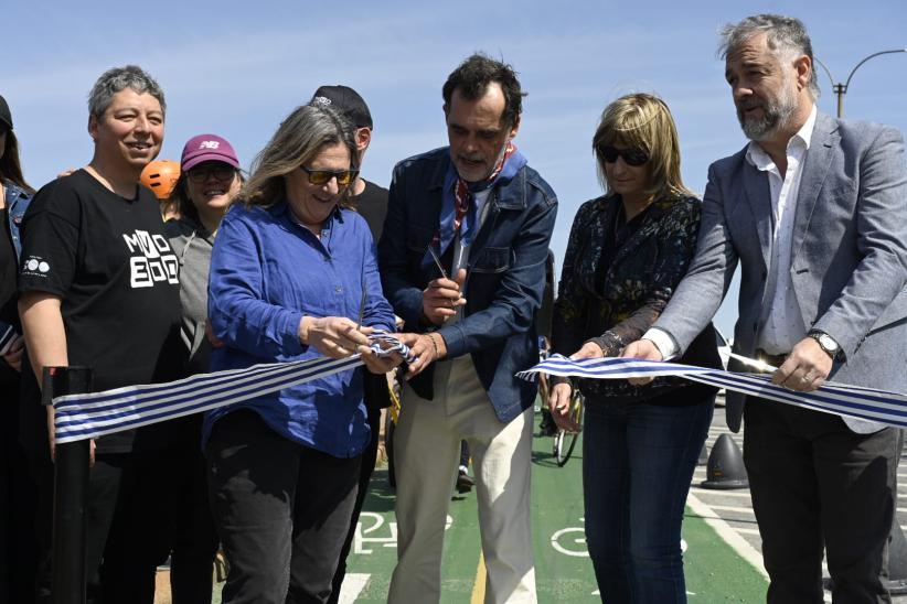 Inauguración de la ciclovía de la Rambla