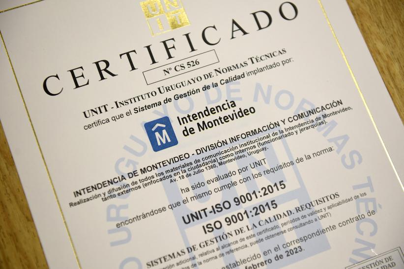 Certificación en Gestión de Calidad de la División Información y Comunicación