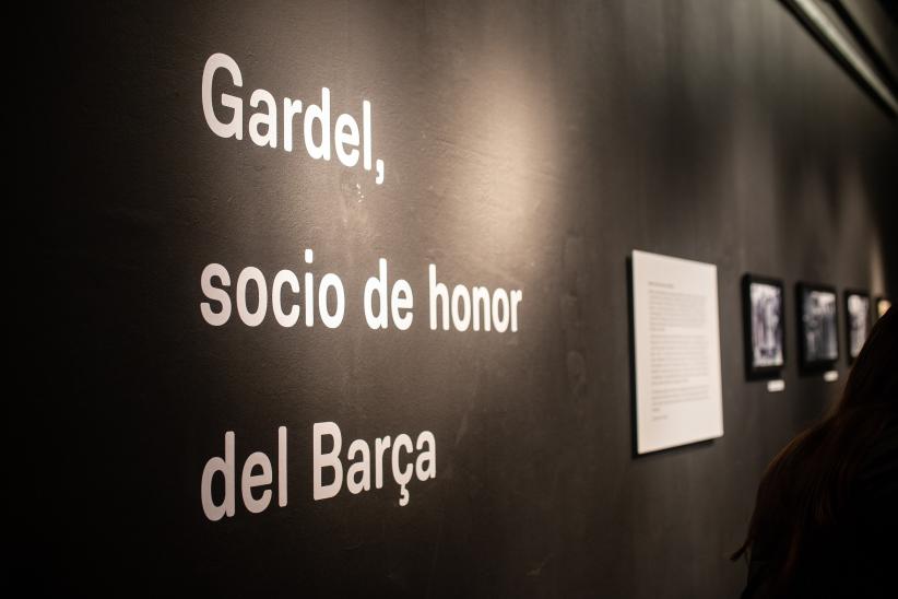 Inauguración de exposición,  Gardel, socio de honor del Barça