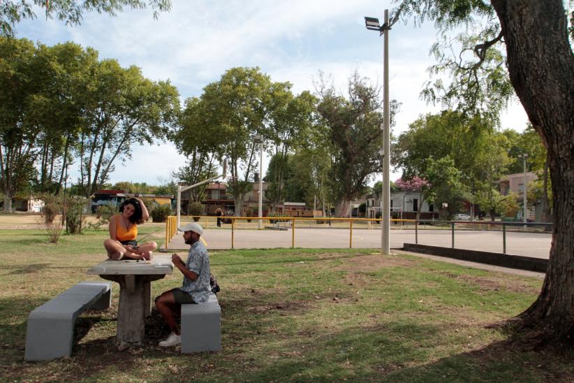 Inauguración de obras en Plaza Lázaro Gadea