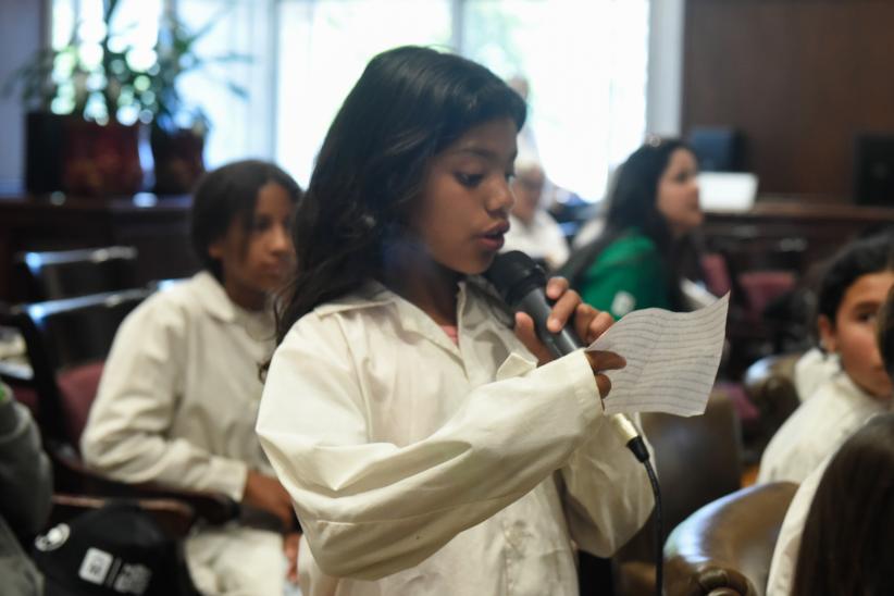 Presentación del Concejo de niñas y niños en el gabinete