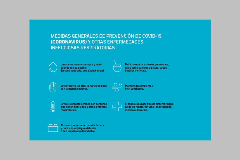 Medidas de prevención por coronavirus